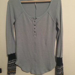 Free People Waffle Knit long sleeve